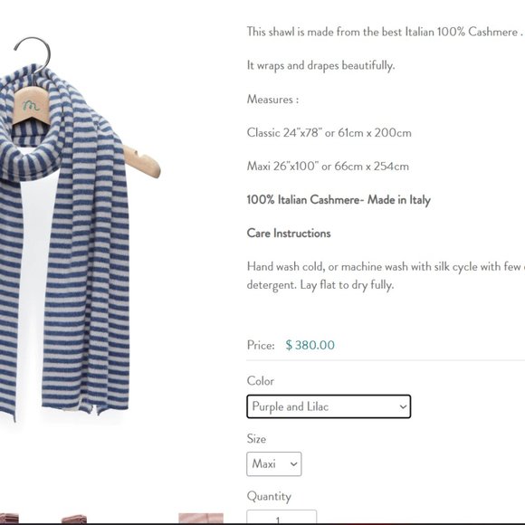 Manu Cashmere Scarf - Picture 3 of 3